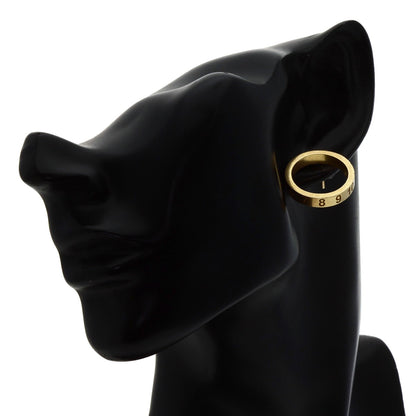 MaisonMargiela Number logo one side only earring Silver Gold PlatedLadies [Used]