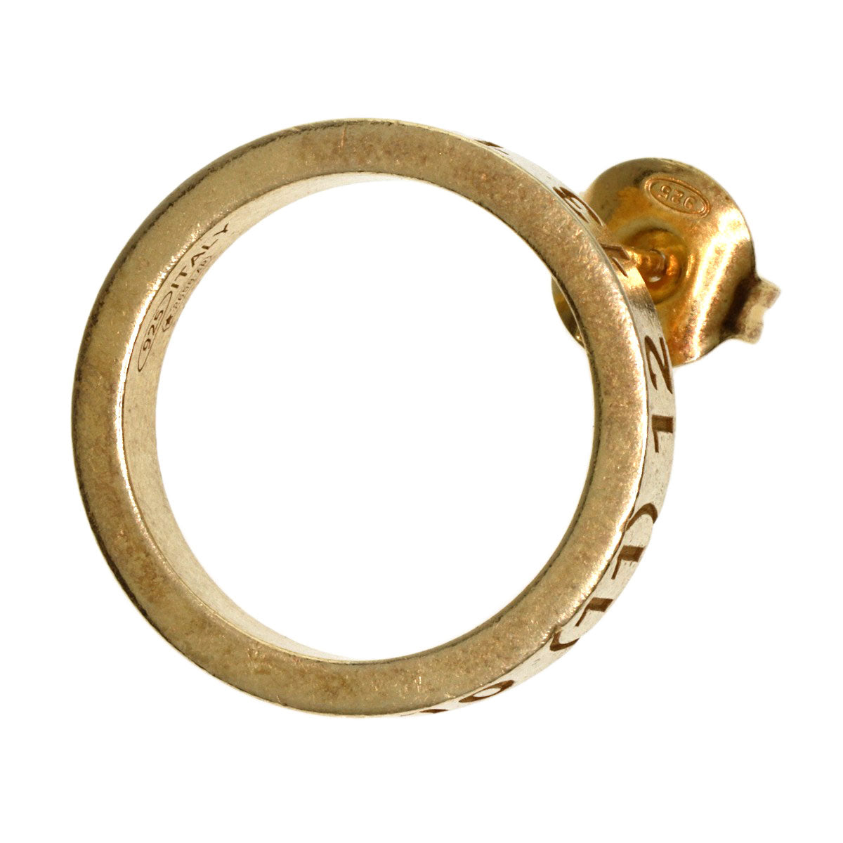 MaisonMargiela Number logo one side only earring Silver Gold PlatedLadies [Used]