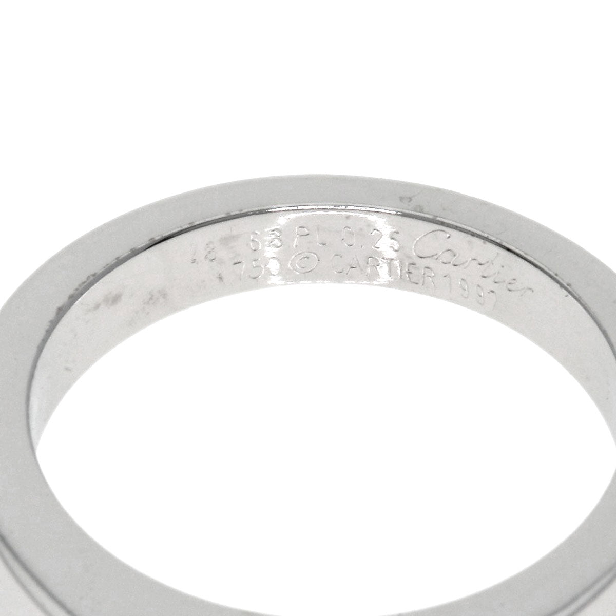 CARTIER Tank Diamond #48 Ring K18 White Gold Ladies [Used]