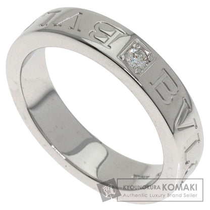 BVLGARI Double logo 1P Diamond Ring K18 White Gold Ladies [Used]