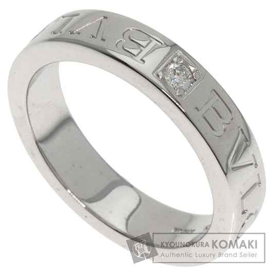 BVLGARI Double logo 1P Diamond Ring K18 White Gold Ladies [Used]