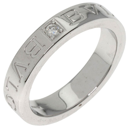 BVLGARI Double logo 1P Diamond Ring K18 White Gold Ladies [Used]