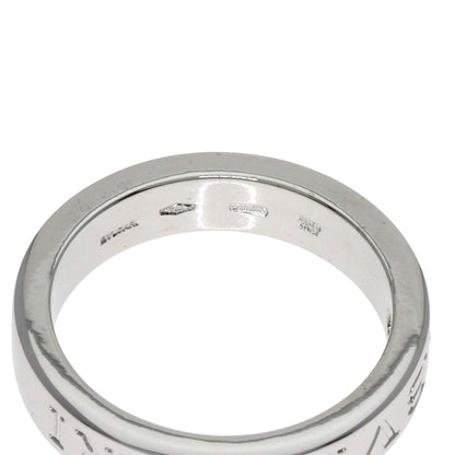 BVLGARI Double logo 1P Diamond Ring K18 White Gold Ladies [Used]