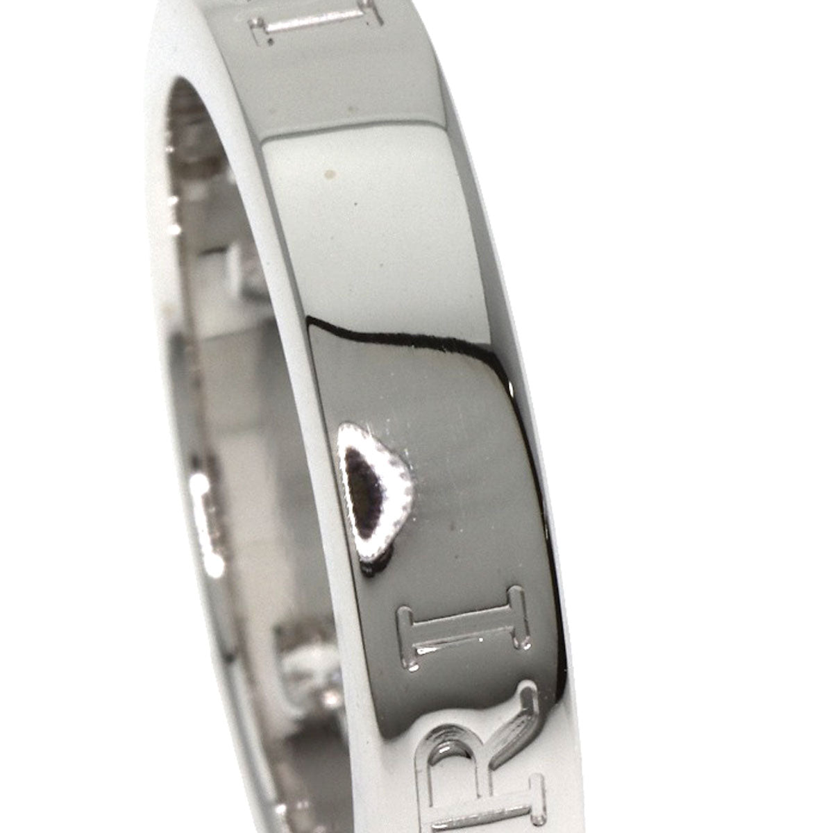 BVLGARI Double logo 1P Diamond Ring K18 White Gold Ladies [Used]