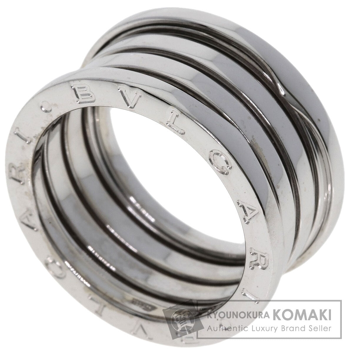 BVLGARI B.zero1 4 Band #57 Ring K18 White Gold Ladies [Used]