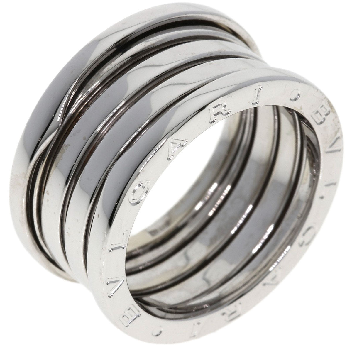BVLGARI B.zero1 4 Band #57 Ring K18 White Gold Ladies [Used]