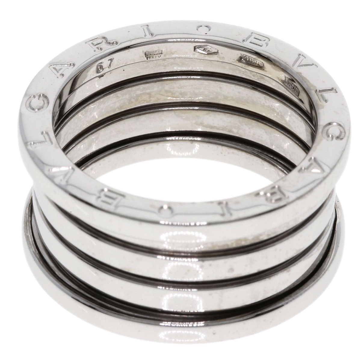 BVLGARI B.zero1 4 Band #57 Ring K18 White Gold Ladies [Used]