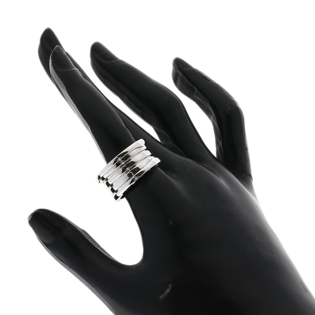 BVLGARI B.zero1 4 Band #57 Ring K18 White Gold Ladies [Used]