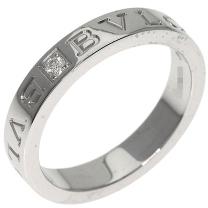 BVLGARI Double Logo 1P Diamond Ring K18 White Gold Ladies [Used]