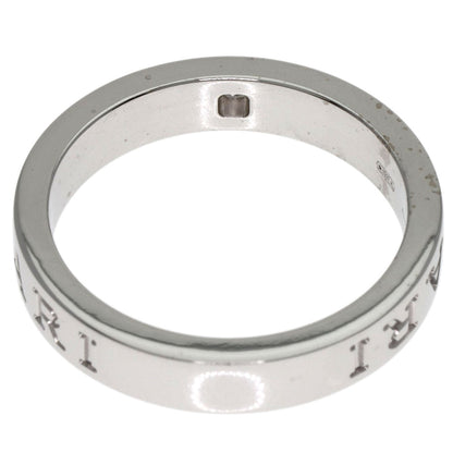 BVLGARI Double Logo 1P Diamond Ring K18 White Gold Ladies [Used]