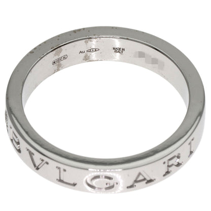 BVLGARI Double Logo 1P Diamond Ring K18 White Gold Ladies [Used]