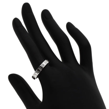 BVLGARI Double Logo 1P Diamond Ring K18 White Gold Ladies [Used]