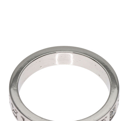 BVLGARI Double Logo 1P Diamond Ring K18 White Gold Ladies [Used]