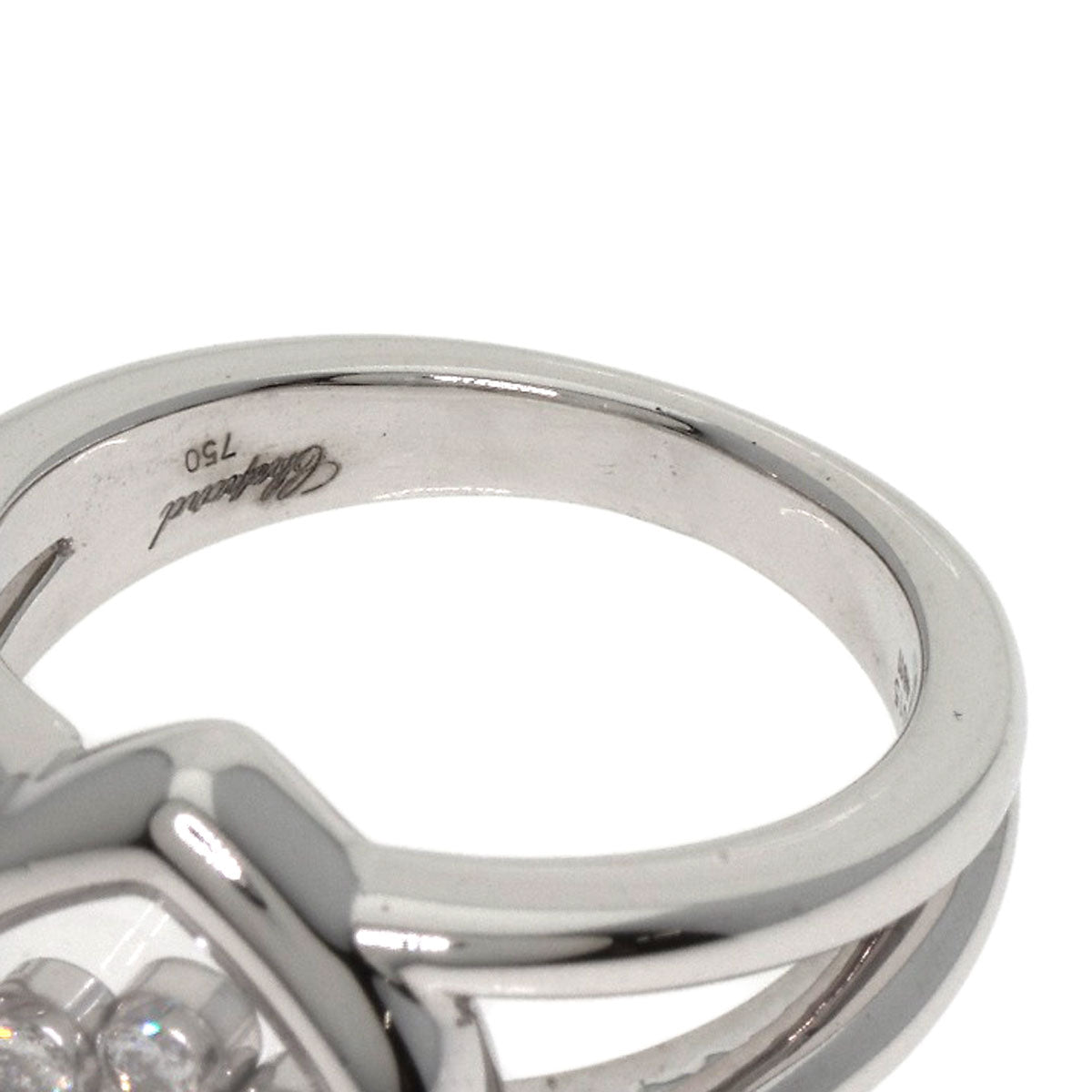 Chopard   Happy diamond heart motif 82/4611 Ring  K18 White Gold Ladies [Used]