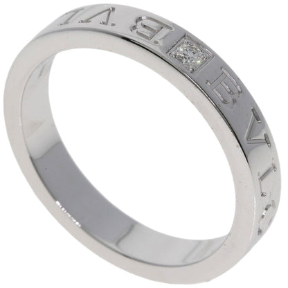 BVLGARI Double logo 1P Diamond Ring K18 White Gold Ladies [Used]