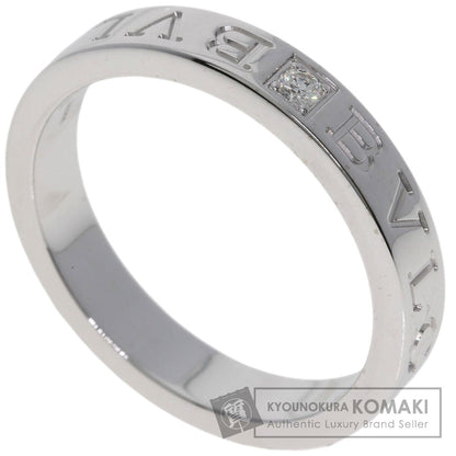 BVLGARI Double logo 1P Diamond Ring K18 White Gold Ladies [Used]