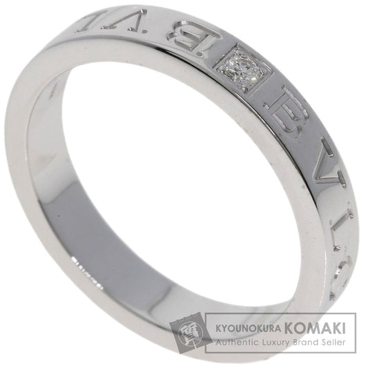 BVLGARI Double logo 1P Diamond Ring K18 White Gold Ladies [Used]
