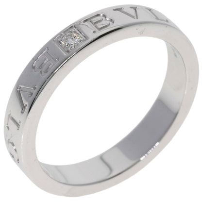 BVLGARI Double logo 1P Diamond Ring K18 White Gold Ladies [Used]