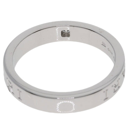 BVLGARI Double logo 1P Diamond Ring K18 White Gold Ladies [Used]