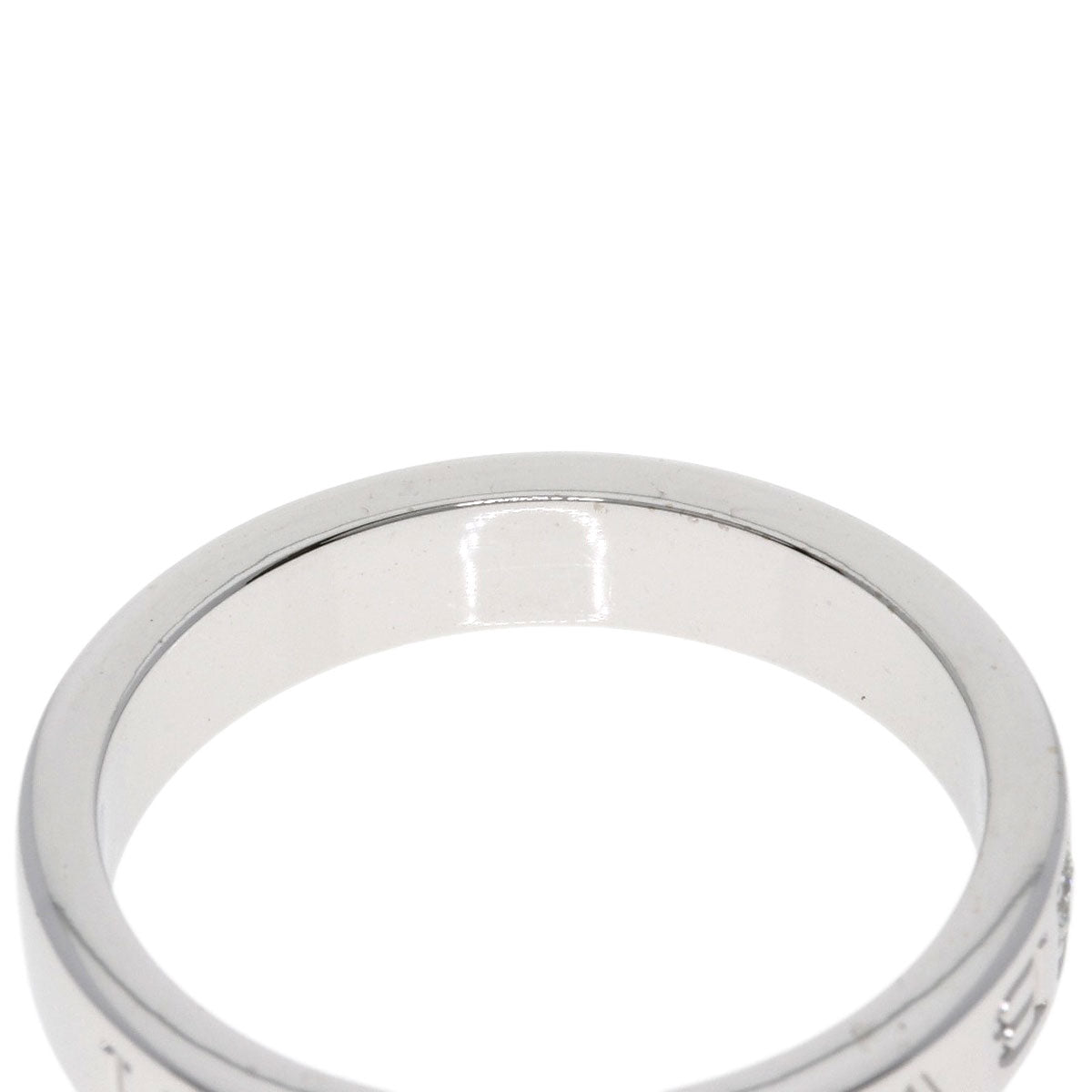 BVLGARI Double logo 1P Diamond Ring K18 White Gold Ladies [Used]