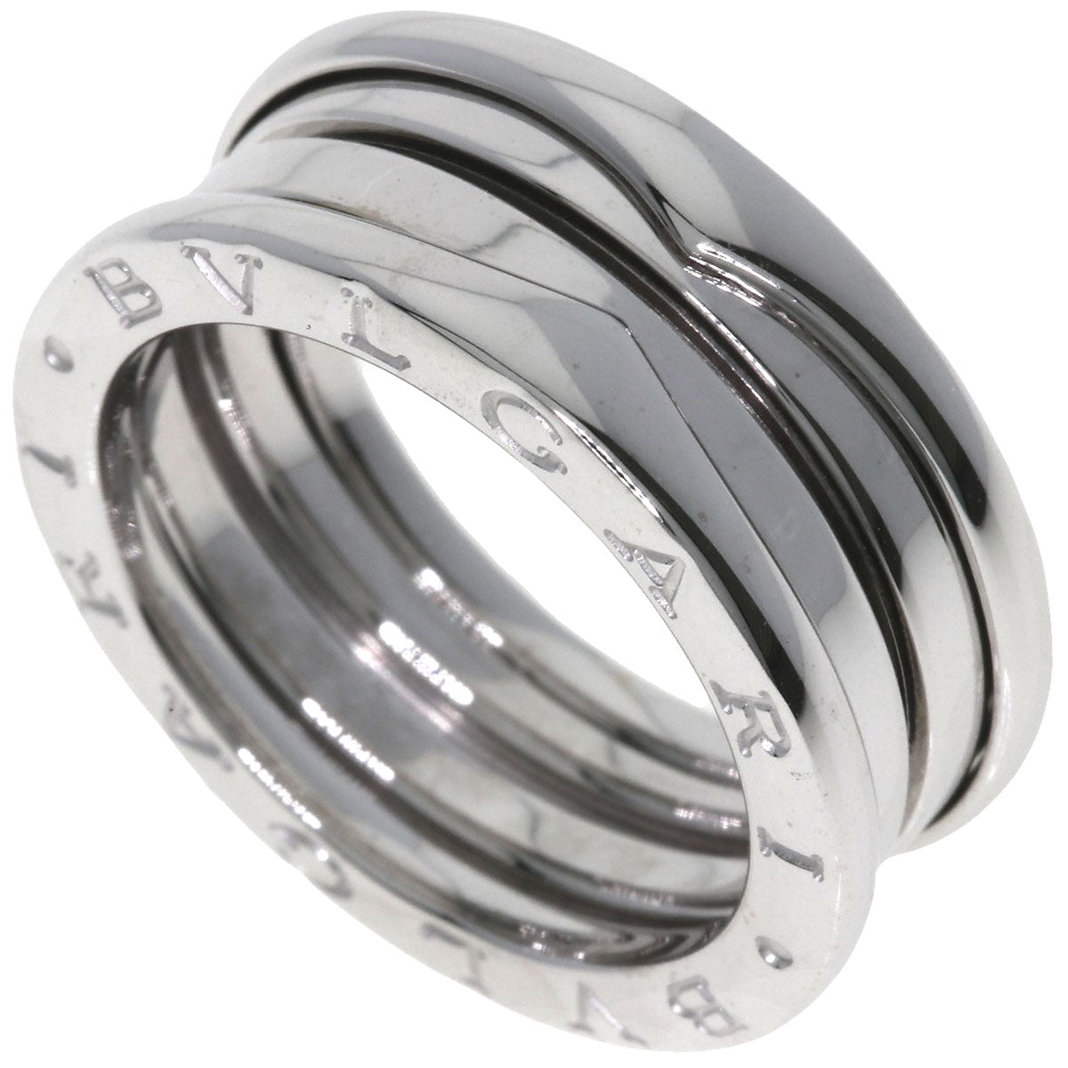 BVLGARI B.zero1 2 Band #54 Ring K18 White Gold Ladies [Used]