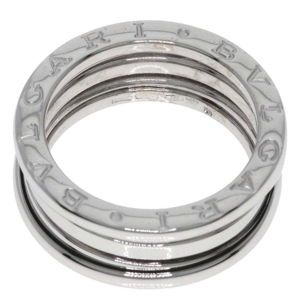BVLGARI B.zero1 2 Band #54 Ring K18 White Gold Ladies [Used]