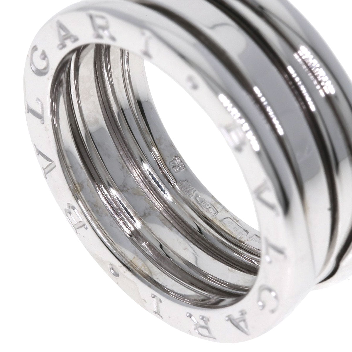BVLGARI B.zero1 2 Band #54 Ring K18 White Gold Ladies [Used]