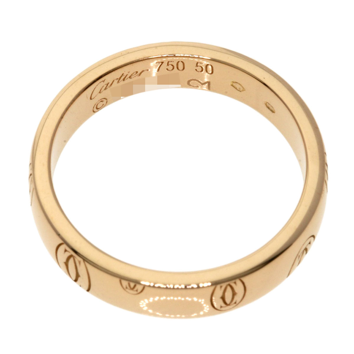 CARTIER   Happy birthday # 50 Ring  K18 Pink Gold Ladies [Used]