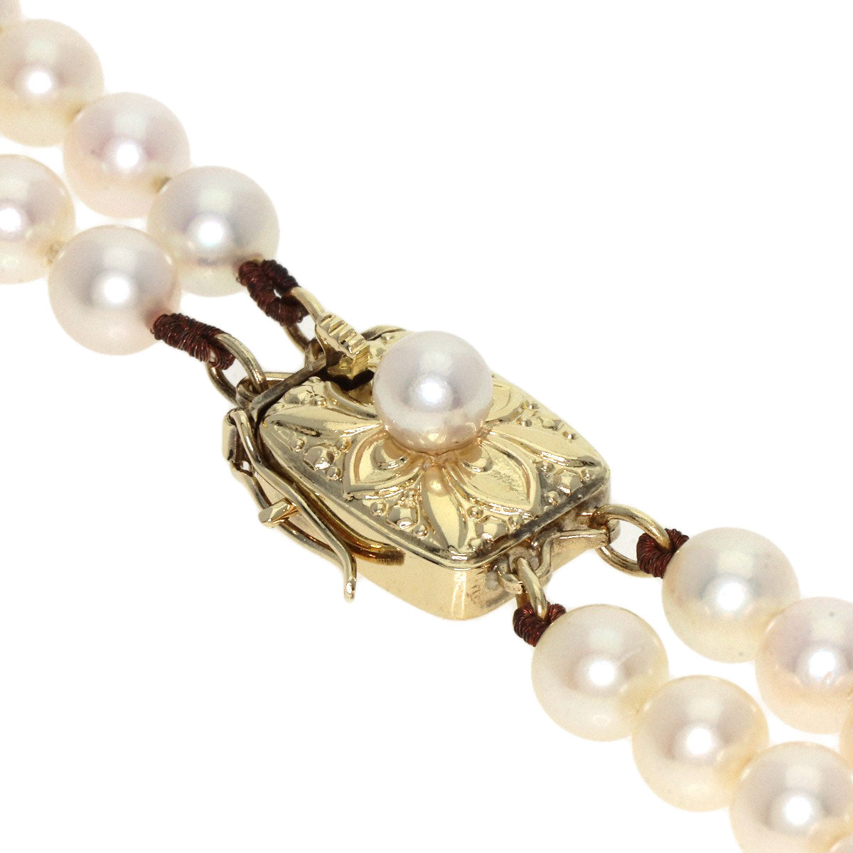 MIKIMOTO Pearl Pearl 2 series Necklace K14 Yellow Gold Ladies [Used]