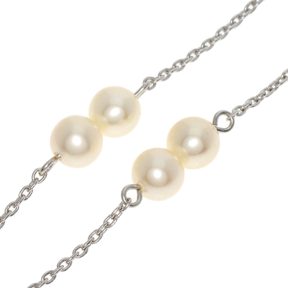 TASAKI   Station Pearl Pearl Necklace  K18 White Gold Ladies [Used]