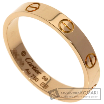 CARTIER mini love ring #59 Ring K18 Pink Gold unisex [Used]