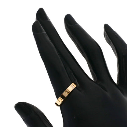 CARTIER mini love ring #59 Ring K18 Pink Gold unisex [Used]