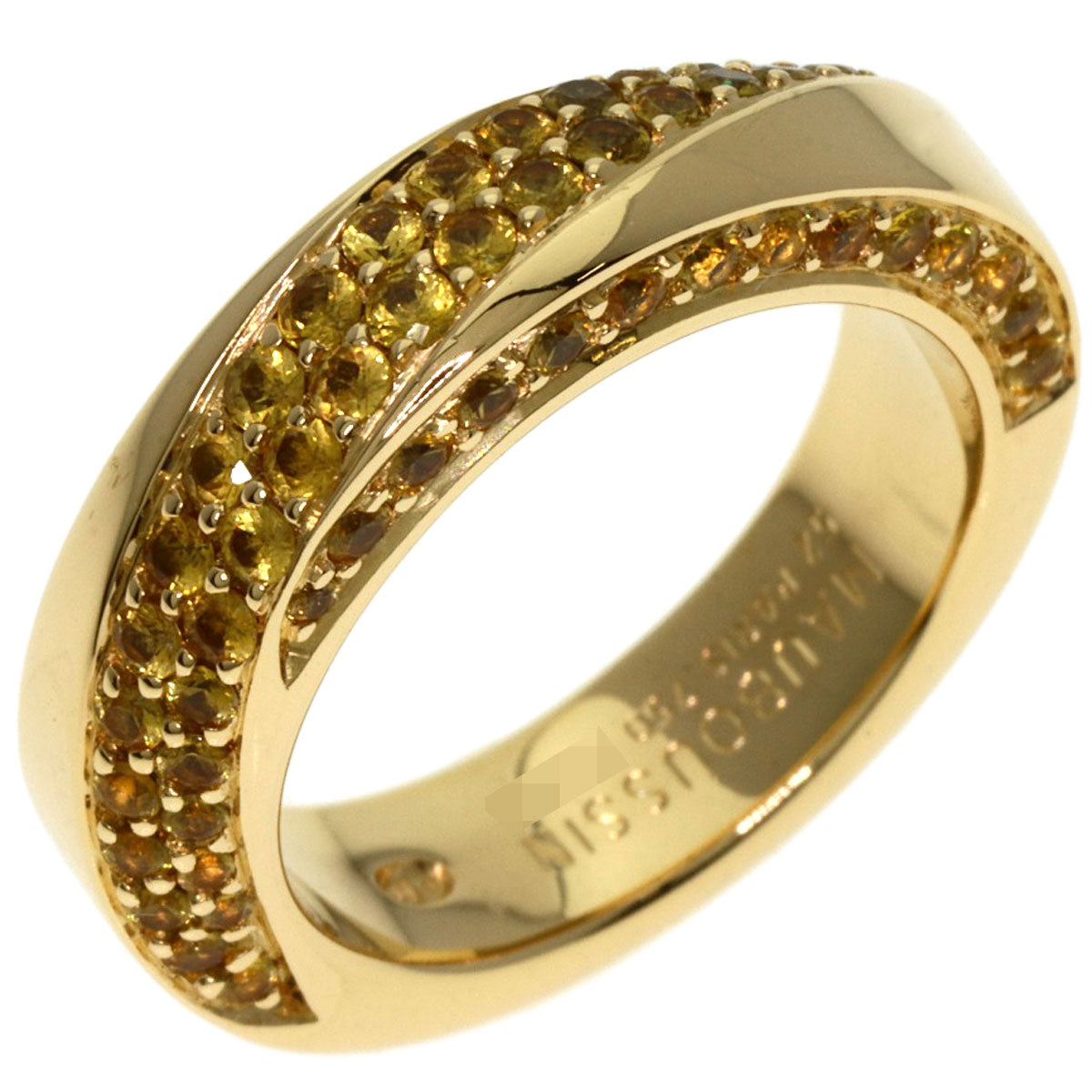 MAUBOUSSIN Yellow Sapphire #52 Ring K18 Yellow Gold Ladies [Used]
