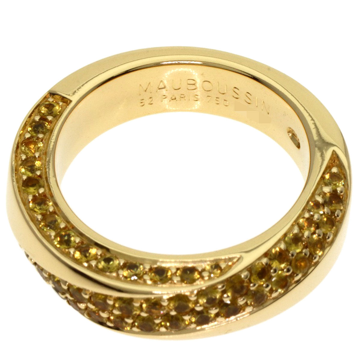 MAUBOUSSIN Yellow Sapphire #52 Ring K18 Yellow Gold Ladies [Used]