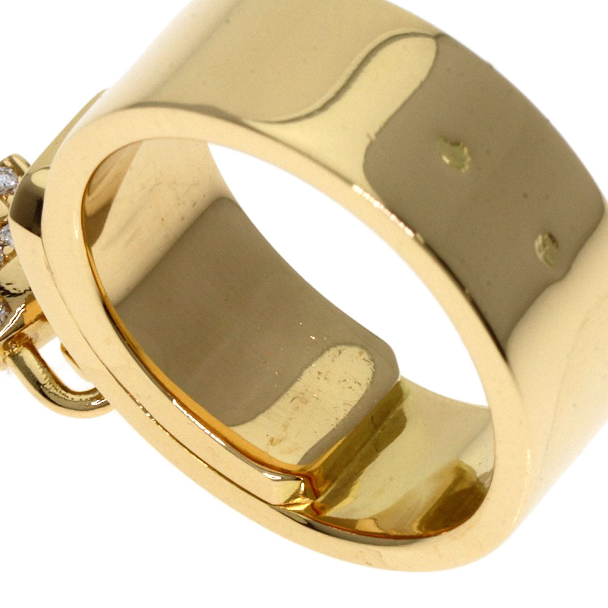 HERMES   Kelly Cadena Diamond #48 Ring  K18 Yellow Gold Ladies [Used]