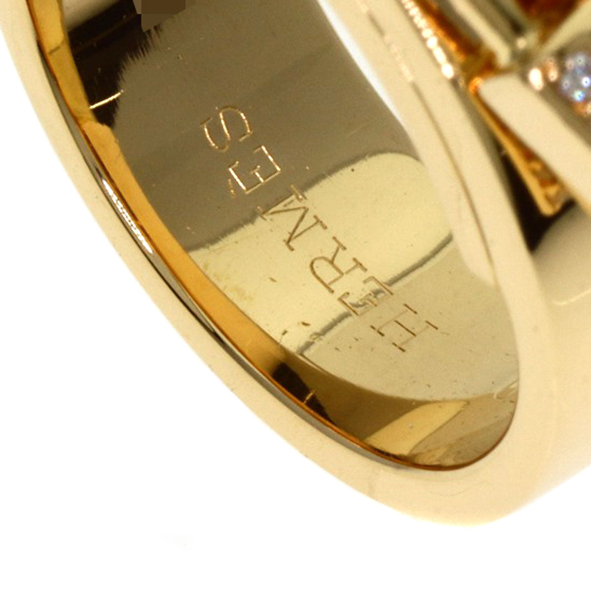 HERMES   Kelly Cadena Diamond #48 Ring  K18 Yellow Gold Ladies [Used]