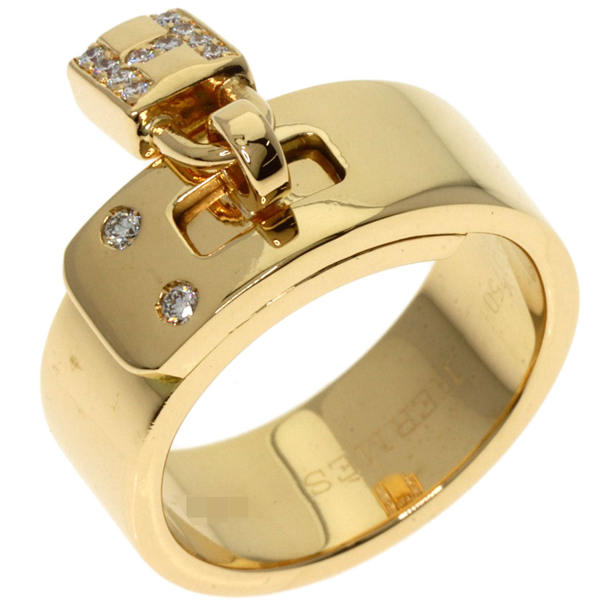 HERMES   Kelly Cadena Diamond #48 Ring  K18 Yellow Gold Ladies [Used]