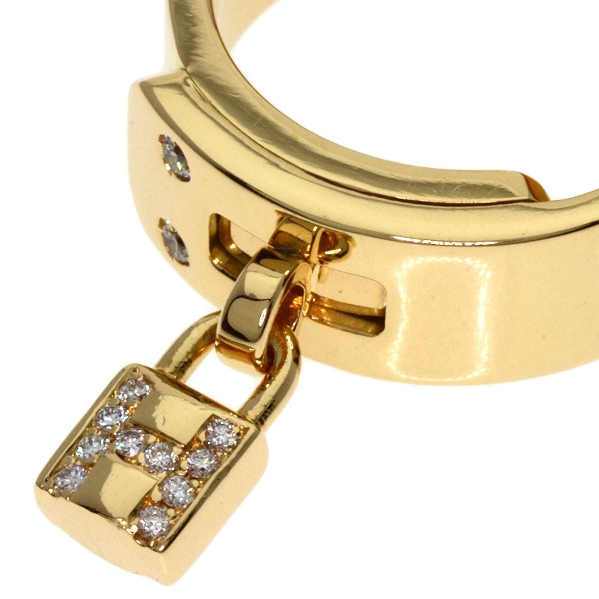 HERMES   Kelly Cadena Diamond #48 Ring  K18 Yellow Gold Ladies [Used]