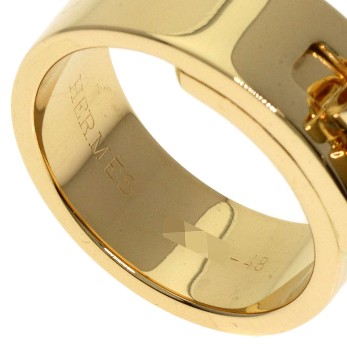 HERMES   Kelly Cadena Diamond #48 Ring  K18 Yellow Gold Ladies [Used]