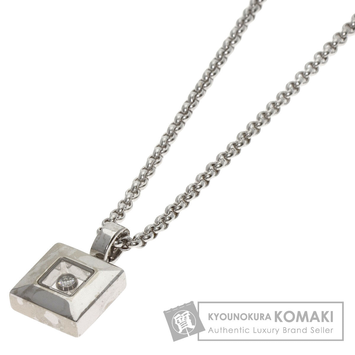 Chopard Happy Diamond Necklace K18 White Gold Ladies [Used]