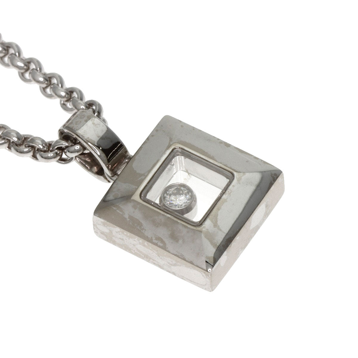 Chopard Happy Diamond Necklace K18 White Gold Ladies [Used]
