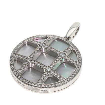 CARTIER Pasha Grid Shell Diamond Pendant top K18 White Gold Ladies [Used]
