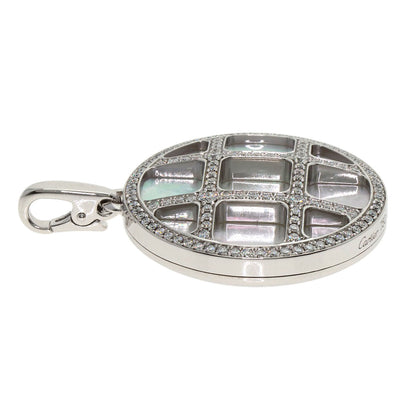 CARTIER Pasha Grid Shell Diamond Pendant top K18 White Gold Ladies [Used]