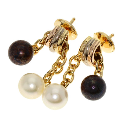 CARTIER Trinity Pearl Pearl earring K18 Yellow Gold K18 White GoldLadies [Used]