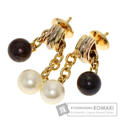 CARTIER Trinity Pearl Pearl earring K18 Yellow Gold K18 White GoldLadies [Used]