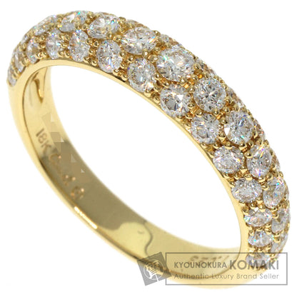 Gimel Pave Diamond Ring K18 Yellow Gold Ladies [Used]