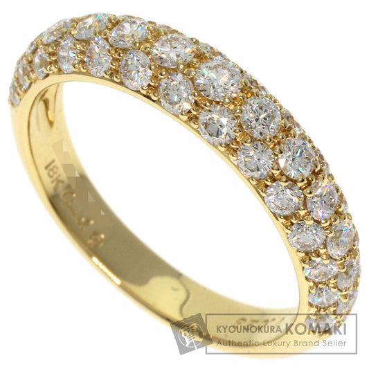 Gimel Pave Diamond Ring K18 Yellow Gold Ladies [Used]