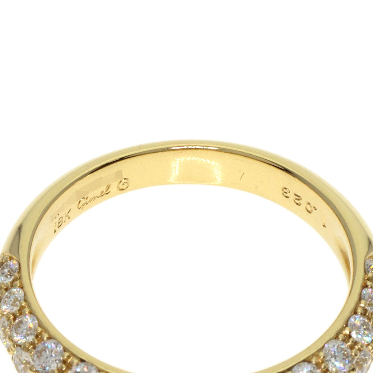 Gimel Pave Diamond Ring K18 Yellow Gold Ladies [Used]