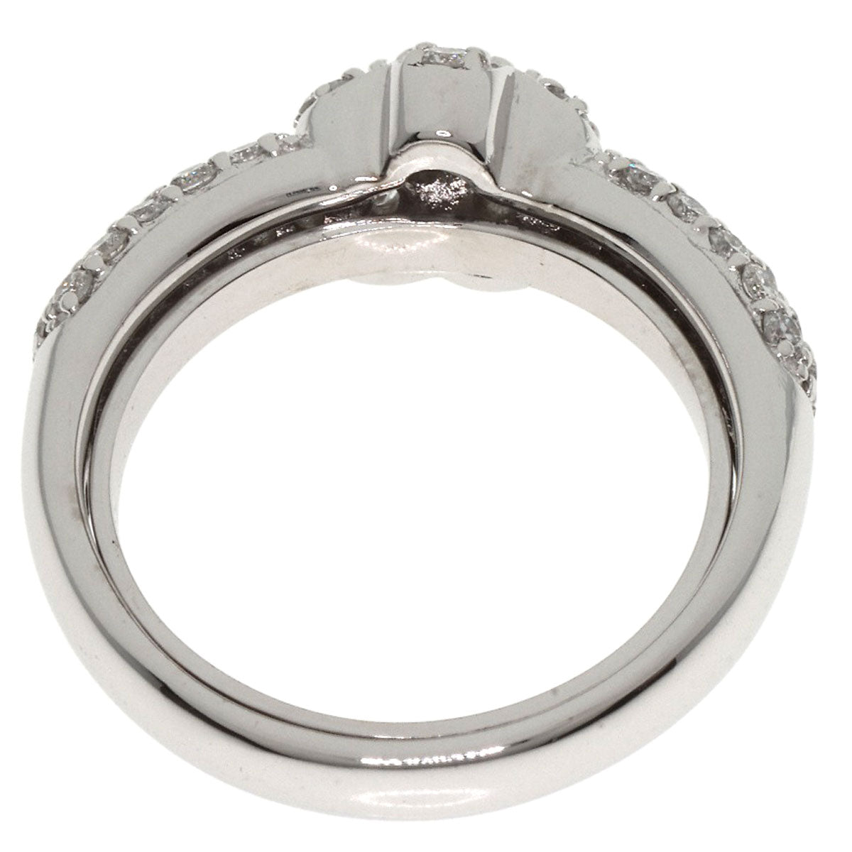 Ponte Vecchio Diamond Ring K18 White Gold Ladies [Used]
