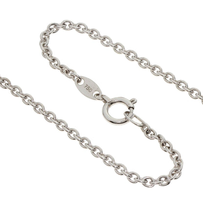 WALTHAM Horseshoe Swing 7P Diamond Necklace K18 White Gold Ladies [Used]